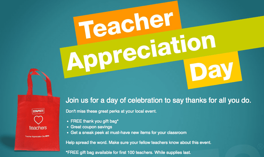 Staples Teacher Appreciation Day