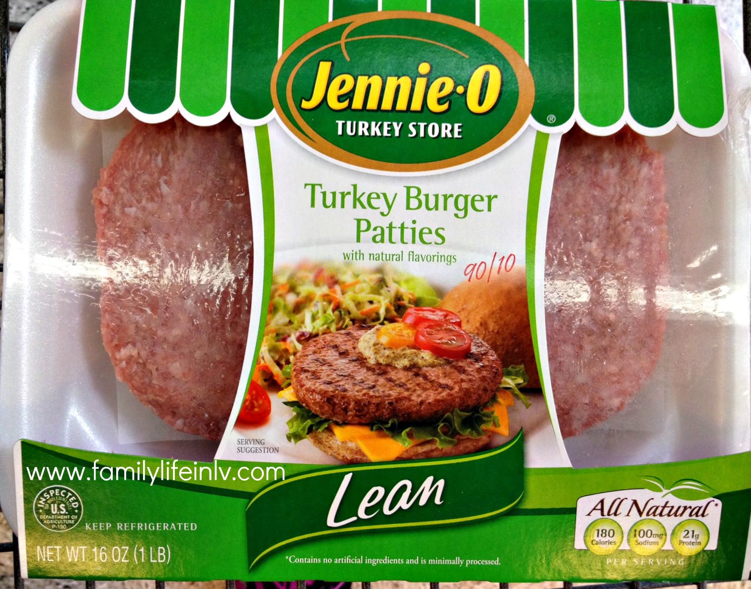 calories in jennie o lean turkey burger patties fresh