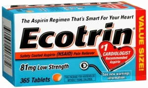 Ecotrin Aspirin only $7.00 at Walmart