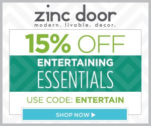 15% off Entertainment Essentials at Zinc Door
