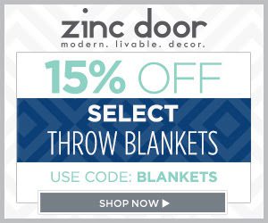 15% off Select Throw Blankets at Zinc Door