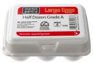 Market Pantry Half Dozen Eggs only $.46