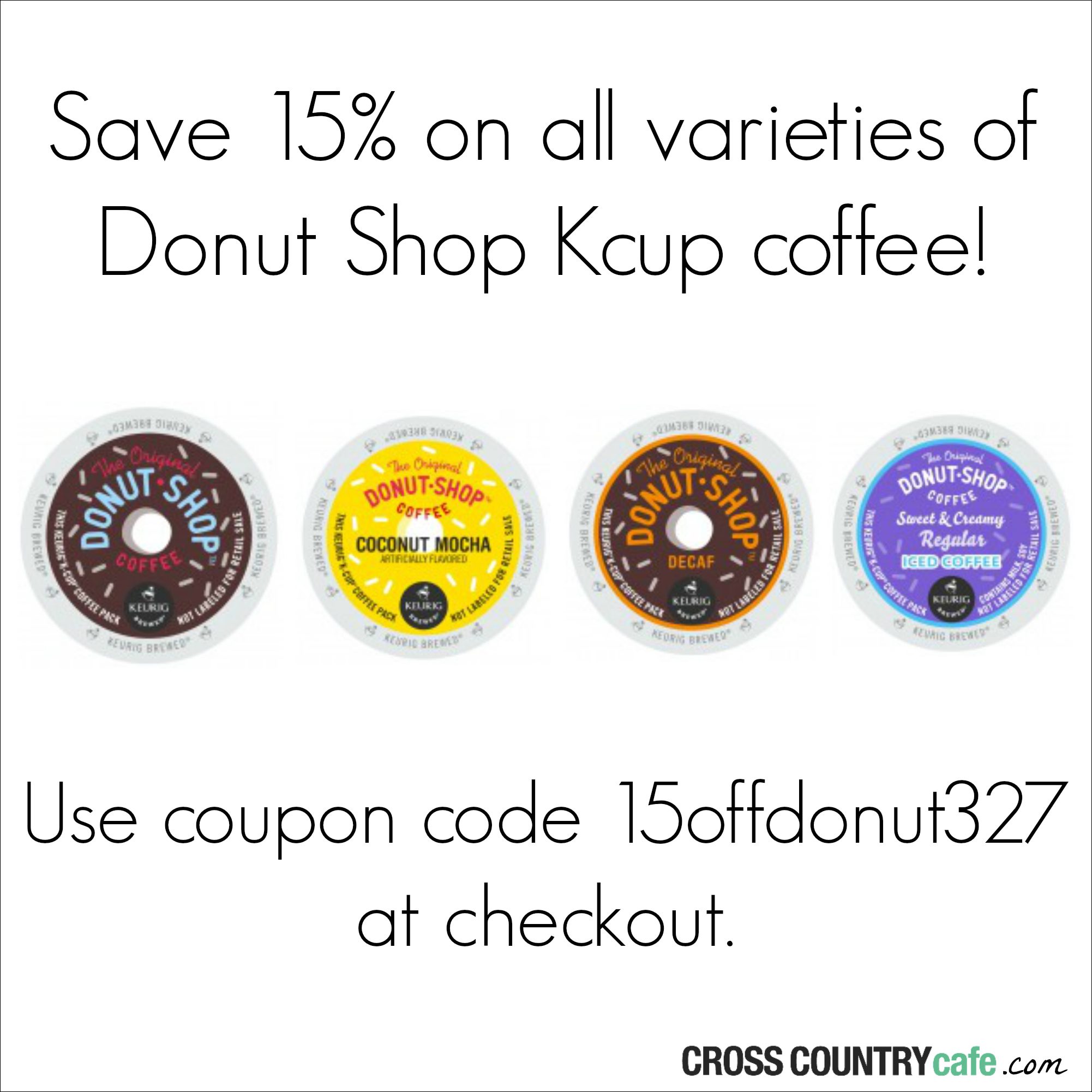 15% off Donut Shop Keurig Kcup coffee