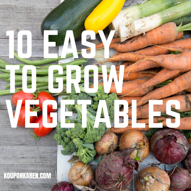 10 Easy To Grow Vegetables - Koupon Karen - Gardening