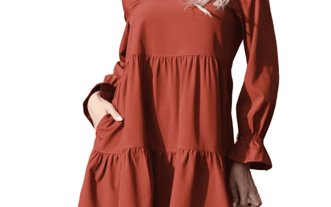 Plus Size Long Sleeve Tunic Dress Deal – 70% off – $9.90