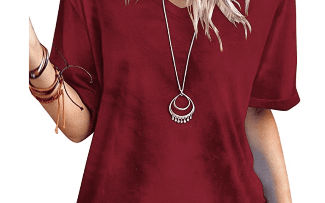 Women’s V-Neck Short Sleeve T-Shirt Deal –  $8.99 shipped