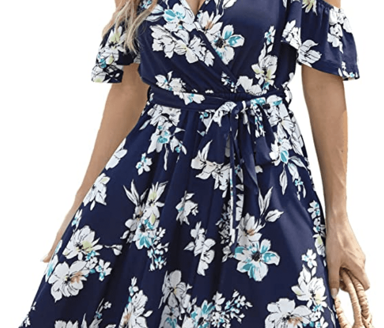 Cold Shoulder Floral Print Dress – $16.49 shipped!