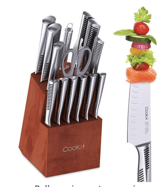 15 Piece Stainless Steel Knife Set with Butcher Block – $23.99 (reg. $59.99)