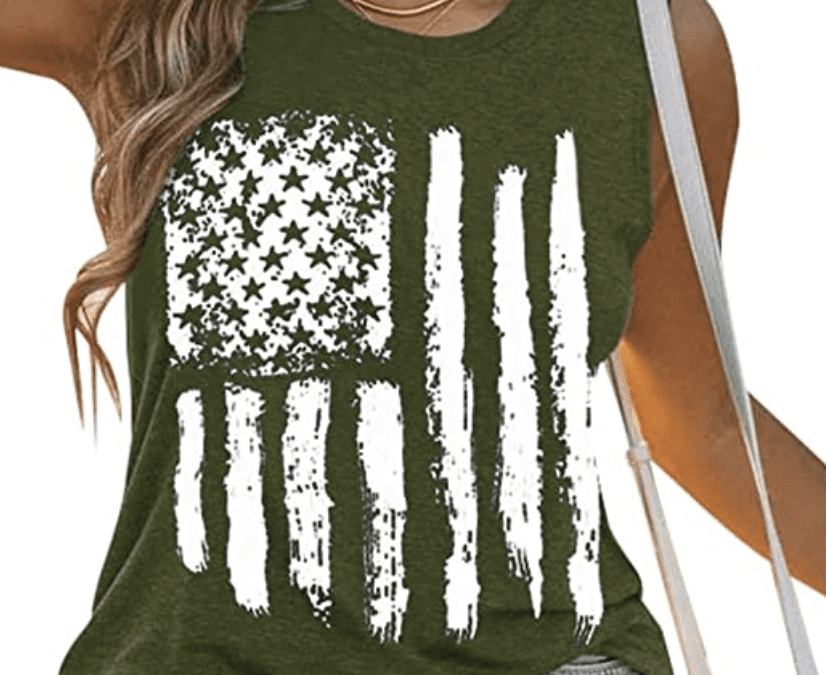 Women’s American Flag Tank Top – $7.99 shipped!