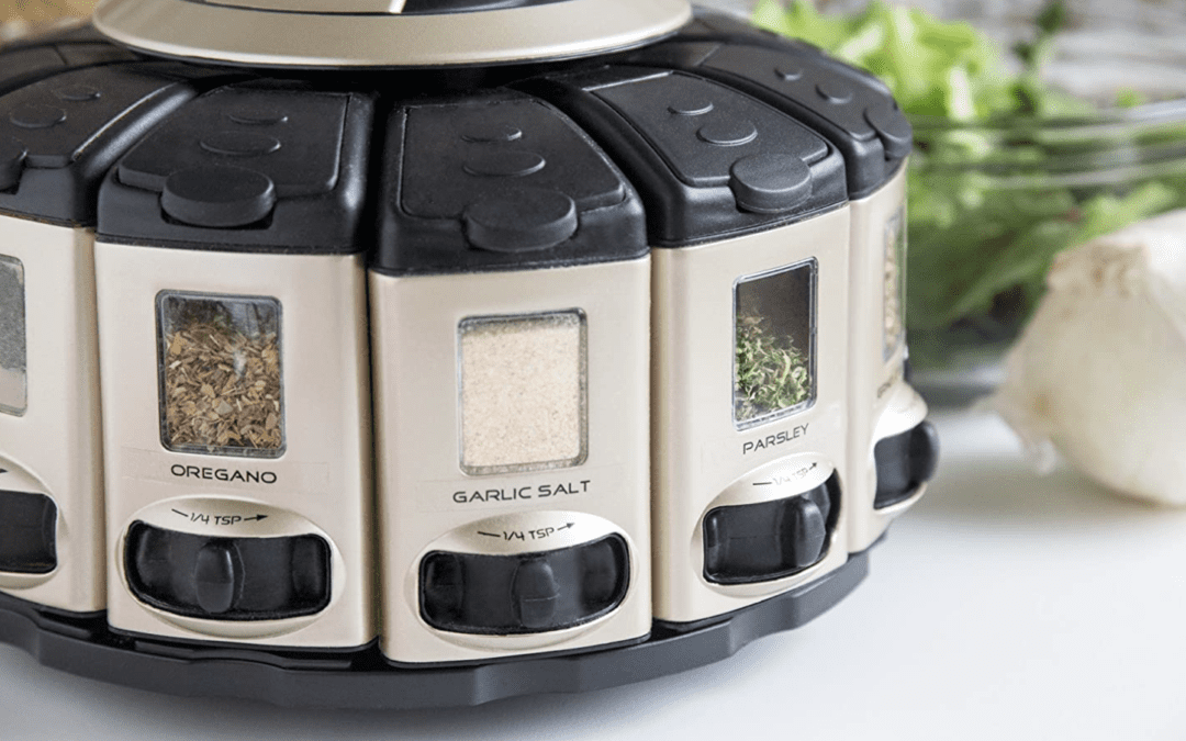 Price Drop! Spice Carousel with Auto-Measure Lids – $29 (Reg. $46!)