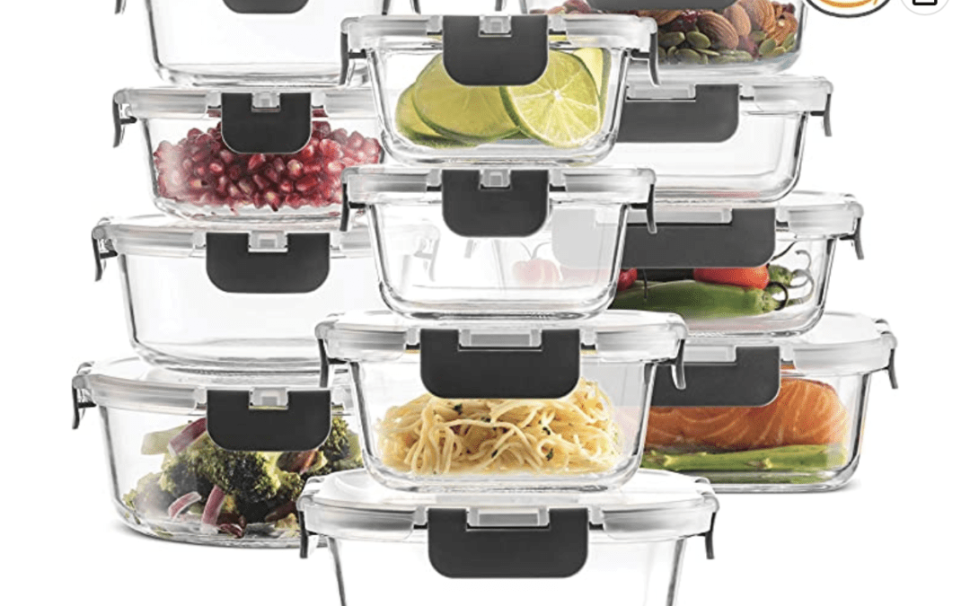 24-Piece set of Glass Food Containers for just $29.99 – Highly Rated on Amazon!!