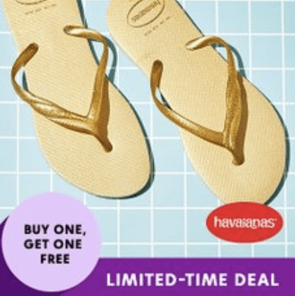 Havaianas Sandals – Buy One Get One FREE – Just $12.99 for Two! (Save $56!)