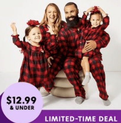 Cozy Family Matching Jammies – $12.99 or less!