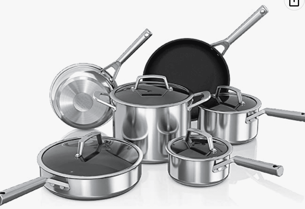 40% off Ninja Foodi NeverStick Stainless 10-Piece Cookware Set – Just $235.19 shipped (Reg. $390)