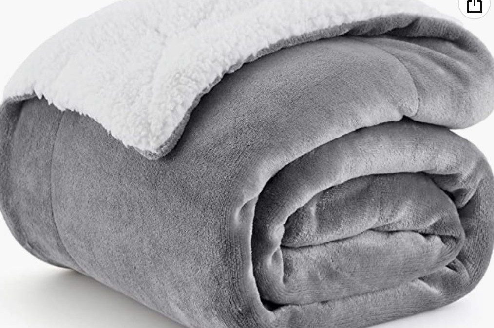 Sherpa Fleece Throw Blanket 50×60 – Just $9.99