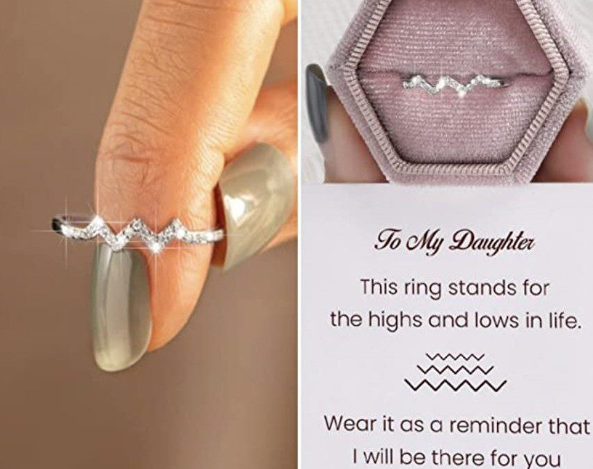 To My Daughter Single Layer Wave Ring for just $2.99