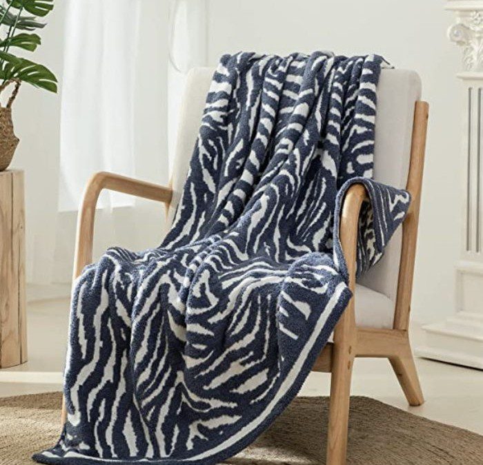 Zebra Print Knitted Throw Blanket – Just $17.99