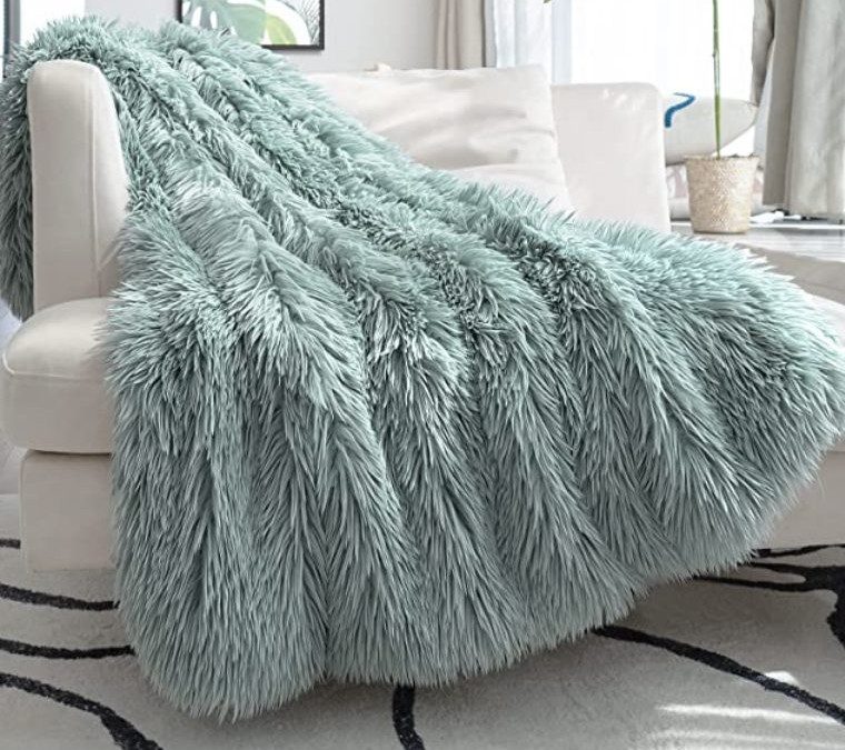 Fluffy Faux Fur Throw Blanket Deal – Just $19.95 shipped