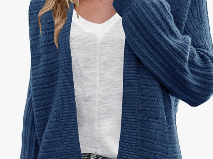 Casual Long Sleeve Cable Knit Sweater – $13.50 shipped