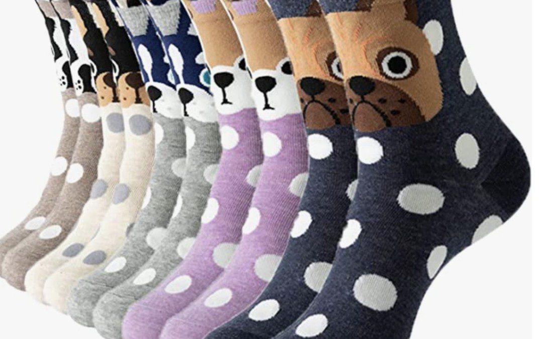 5 Pack of Cute Dog Socks –  $7.65 shipped