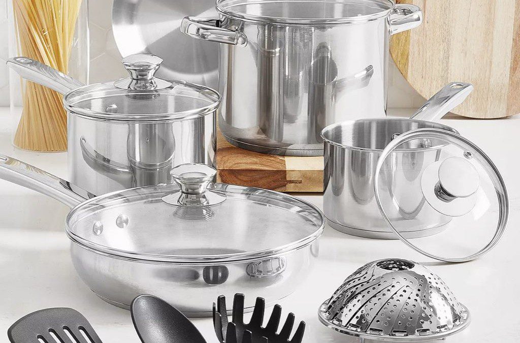 Macy’s Cookware Sales :  7 pc Stainless Steel Set – $19.99 (Reg. $100) AND 13 Pc Stainless Steel Set – $29.99 (Reg. $120)