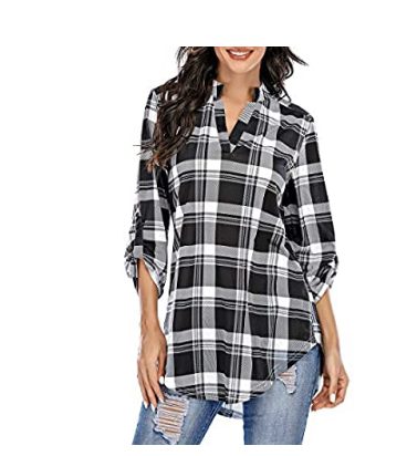 40% off Plaid Shirt Tunics – Just $13 shipped!