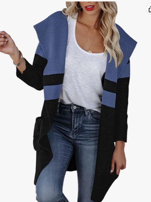 60% off Colorblock Hoodie Cardigan – $19.99 shipped!