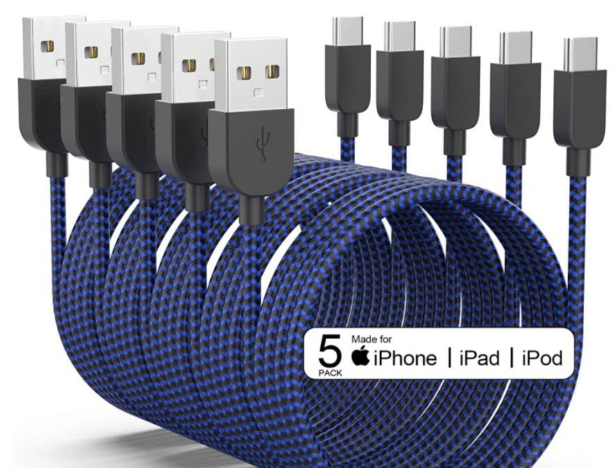 80% off 5 Pack USB Type C Charging Cables – Just $6.99 shipped!