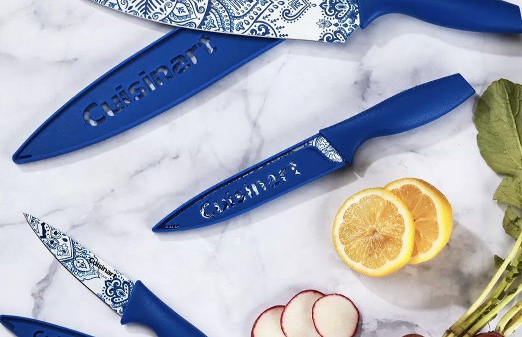 6 Piece Printed Chef Knife & Sheaths Set – $7.56 (Reg. $38)