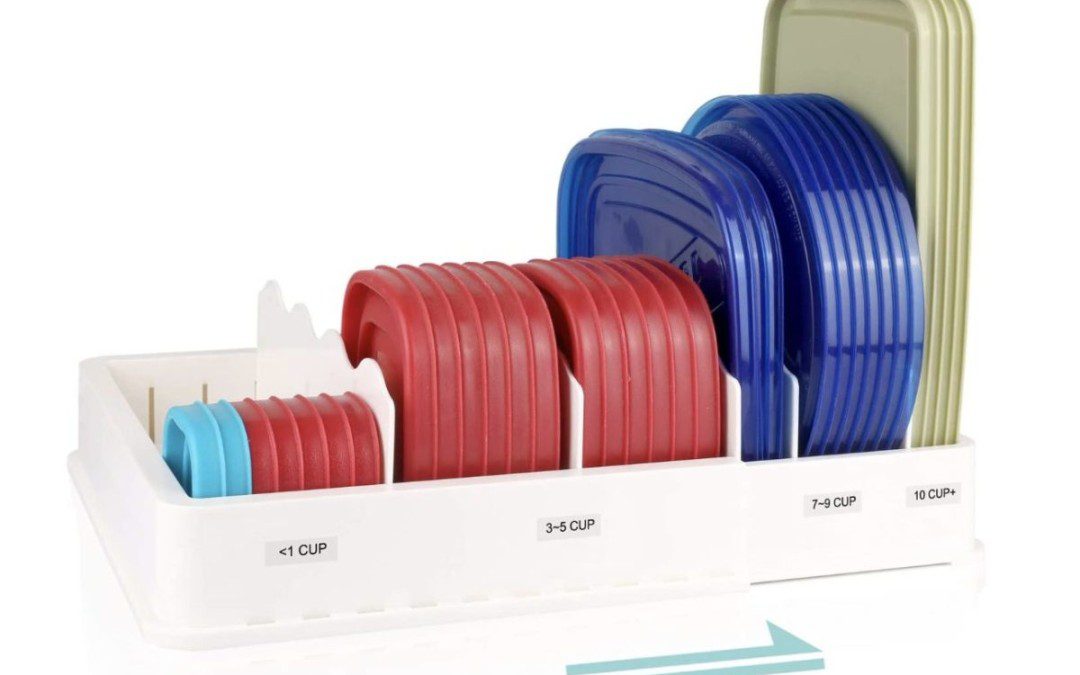 51% off Expandable Food Storage Container Lid Organizer – $14.70