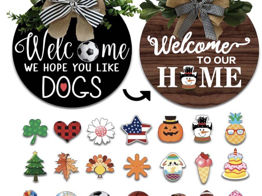 Interchangeable Welcome Door Sign – Just $12.99 shipped!