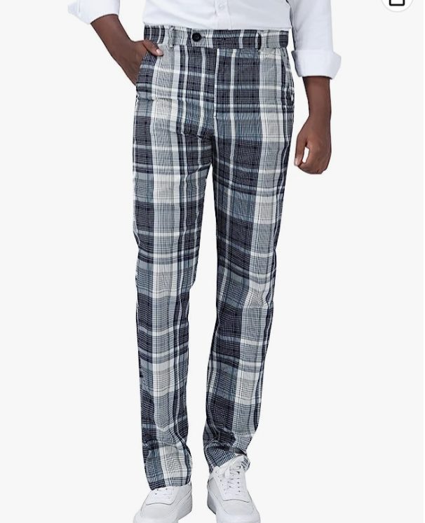 Turilly Mens Plaid Pants Clearance Men Plaid Dress Pants Plus Size  FlatFront Skinny Business Pencil Long Pocket Pants for Men  Walmartcom