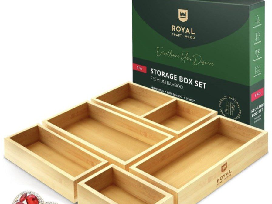 25% off Bamboo Drawer Organizers – Set of 5 